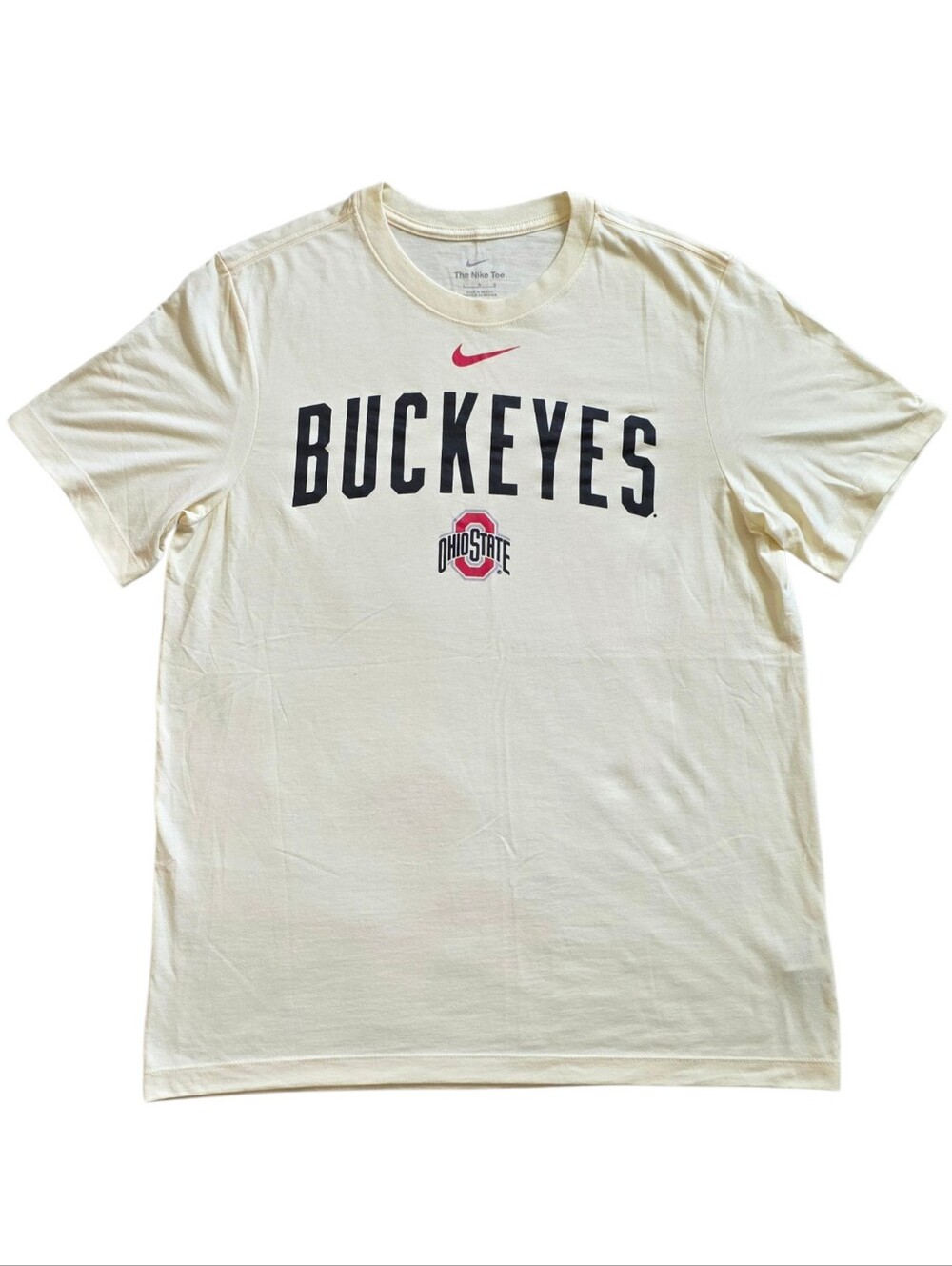 Ohio State Buckeyes Nike Large Cream Team Gear Tee Shirt